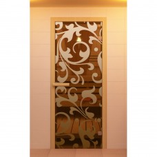 Дверь для сауны, серия "Петергоф", стекло бронза